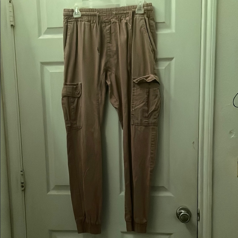South Pole Tan Cargo Joggers with Elastic Cuffs